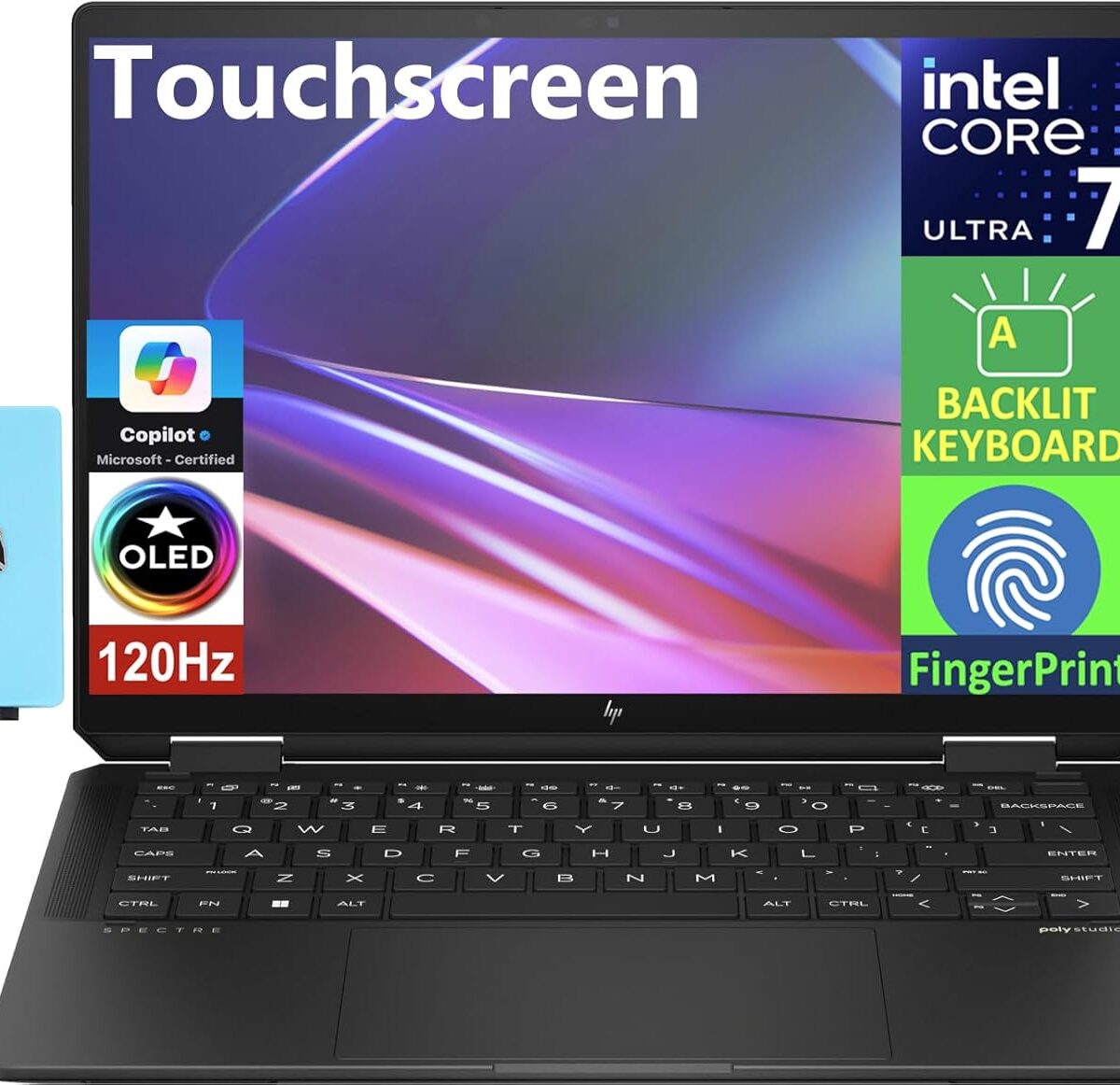 HP SPECTRE X360 14T-EU000 INTEL EVO CORE 7-155H|32GB|2TBSSD|W11|OLED 2.8K|14"|TOUCH INTEL IRIS XE GRAPHICS NIGHTFALL BLACK + PEN
