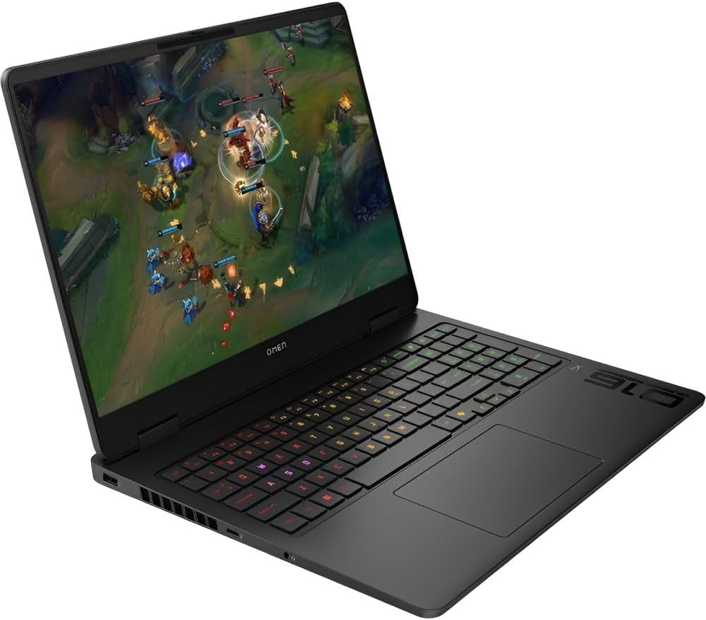 HP Omen Transcend 14 Gaming Laptop PC 14-FB1013DX  – Ultra 7 255H, 32GB RAM LDDR5x 7467Mhz (Onboard), 1TB SSD Gen 4, 14” 3K  OLED ( 2880x1800 ) display, 120Hz refresh rate, Windows 11 home,   Nvidia Geforce RTX 5060 8GB Graphics, Shadow black, 1 Year warranty